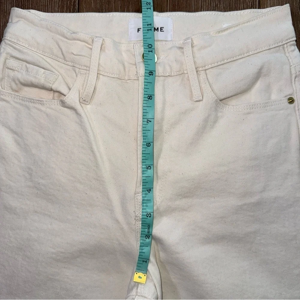 Frame Denim High Rise Ali wide leg Crop Jeans Cream
